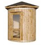 Tynnyrisauna Makalu on laadukas Löylyhuone, sisältää puulämmitteinen kiuas, Tynnyrisaunan koko Ø 240. Osta nut ja maksa kun saun