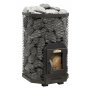 Tynnyrisauna Iso Armas 396 lämpöpuusta eli termo, pesuhuoneella on laadukas tynnyri muotoinen pihasauna, sisältää puulämmitteise