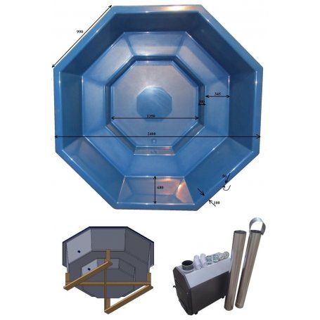 Kylpytynnyri terassille, sopii isollekkin porukalle, jopa 10 henkeä. Lasikuituinen laadukas Palju 2300 L, kotiin toimitus.