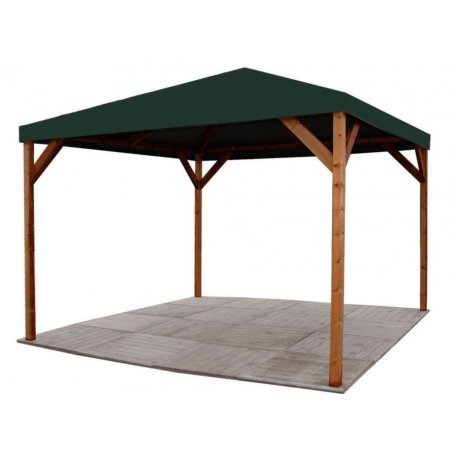 Paviljonki pressukatolla 3 x 3 m kestopuuta