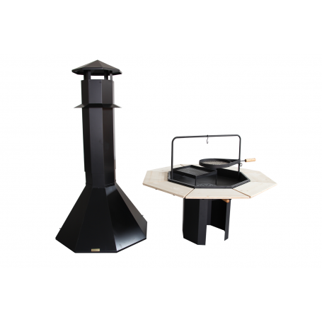 Kotan grilli Hexacon + huuva.  Grillhouse Kotakeittiön äärellä kohtaavat miellyttävä lämpö, gourmee ruoka ja sinä ja ys