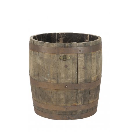 Tammisen Whiskytynnyrin 60 cm 3/4 puolikkaita. Hyvä istutusastia tai vaikka vesiaihe. Iso painava istutusallas puille.