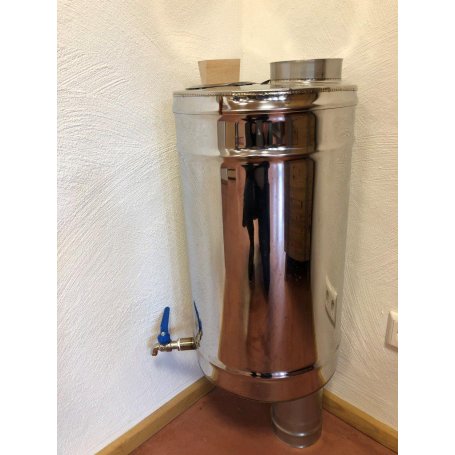 Savupiipun putki-vesisäiliö 30 L ruostumattomasta teräksestä 23 L