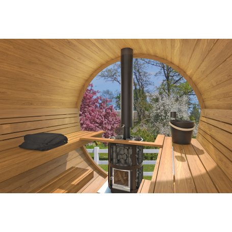 Täysikuu lasi Tynnyrisaunaan, taakse