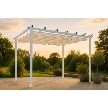Lazio Pergola 345 x 395 valkoinen