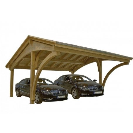 Puinen Autokatos Relevation kahdelle autolle