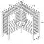 Pergola penkillä Milton modern