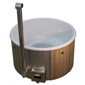 Kylpytynnyri setti integroidulla kaminalla, lasikuitua 1500 L, 6 -8 hengelle