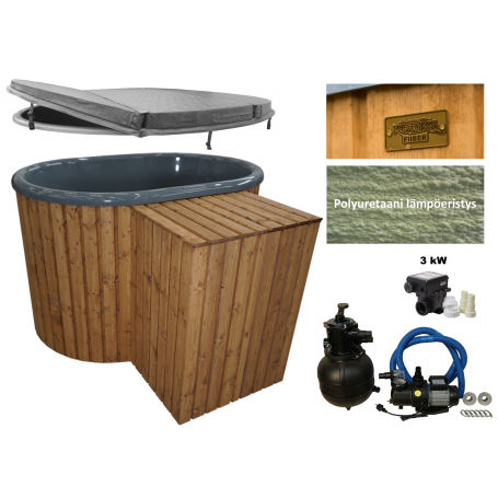 Laadukkaat lasikuituiset sähkökäyttöiset saunapaljut. 600 l malli on nautiskelijalle ja lämpenee nopeasti. Kotiin toimitus.