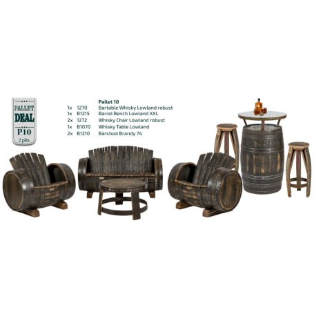 Viinitynnyri kaluste Tarjouspaketti 10, Whisky oak FURNITURE